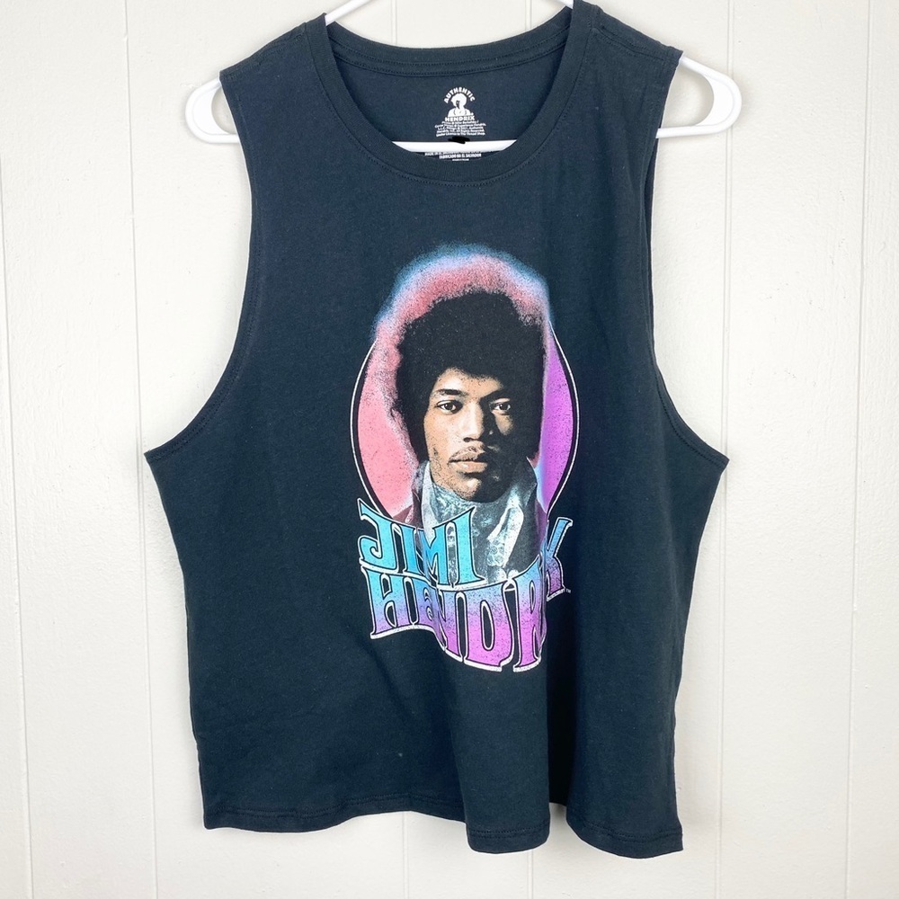 Jimi Hendrix Black Graphic Tank Top Size Medium